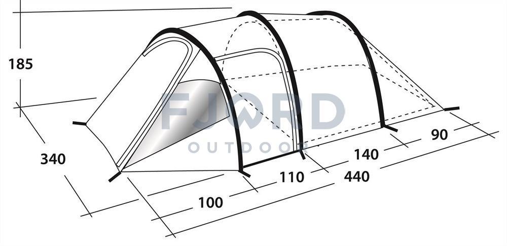Earth 5 tunneltent Groen/Grijs 110565