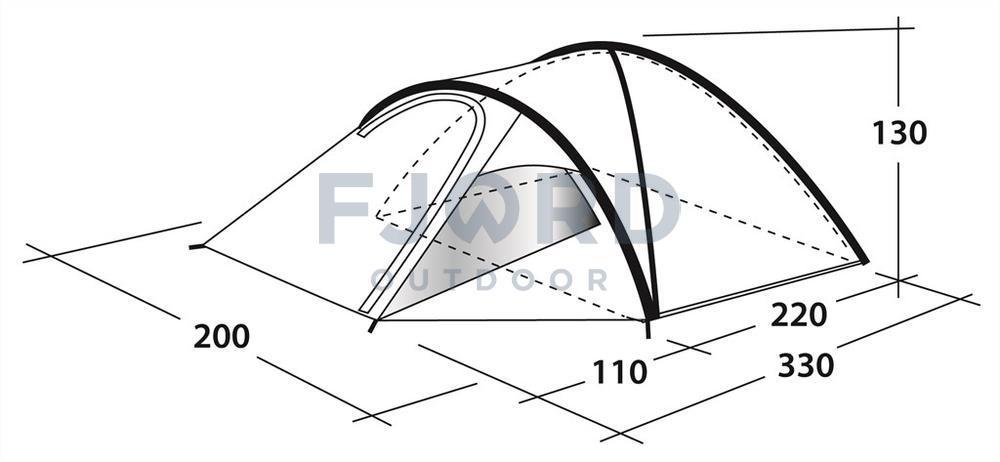 Cloud 3 koepeltent Groen/Grijs