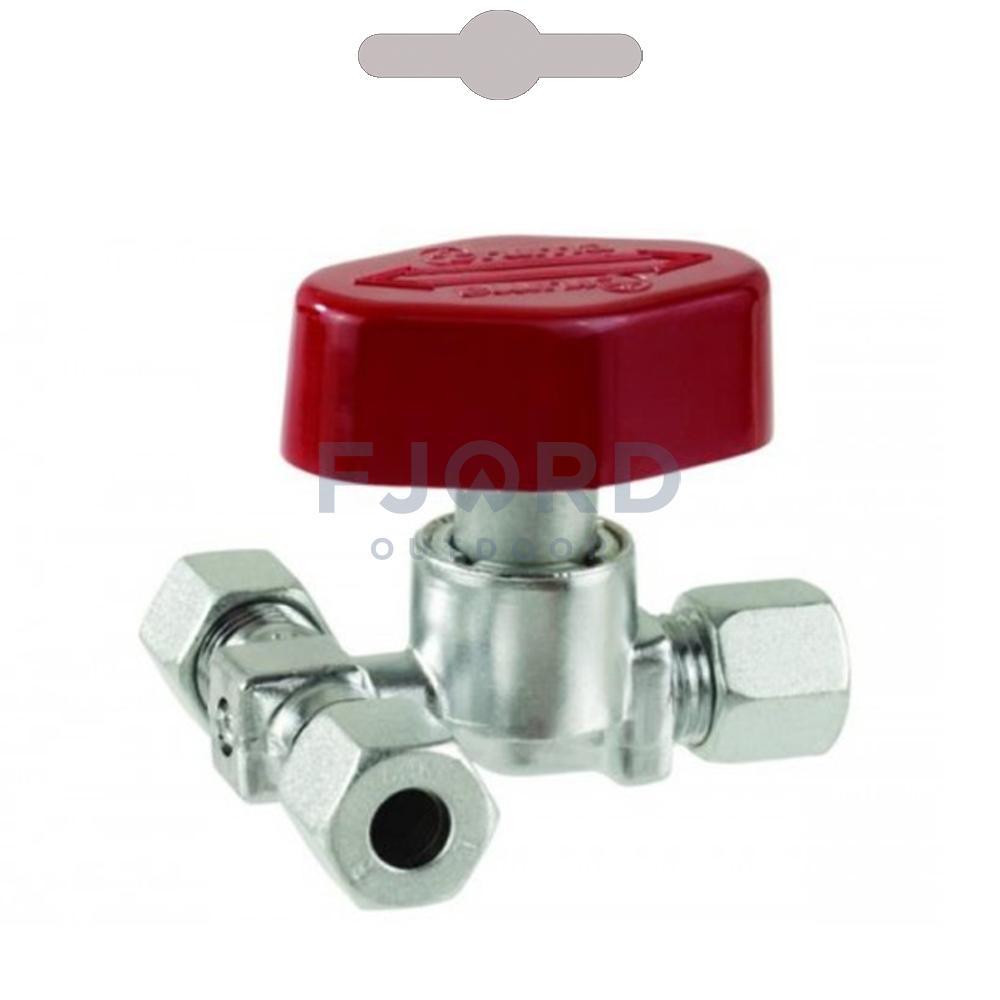 Gaskraan 3x8mm. afsluitbaar