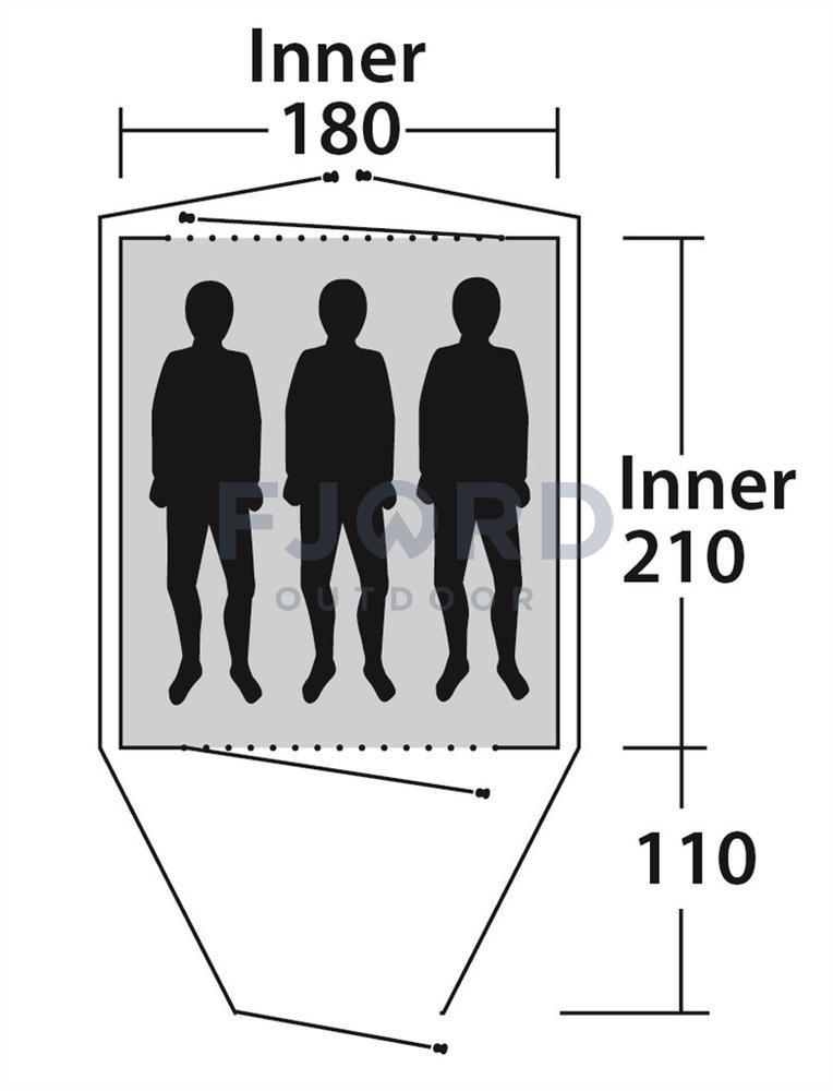 Cloud 3 koepeltent Groen/Grijs