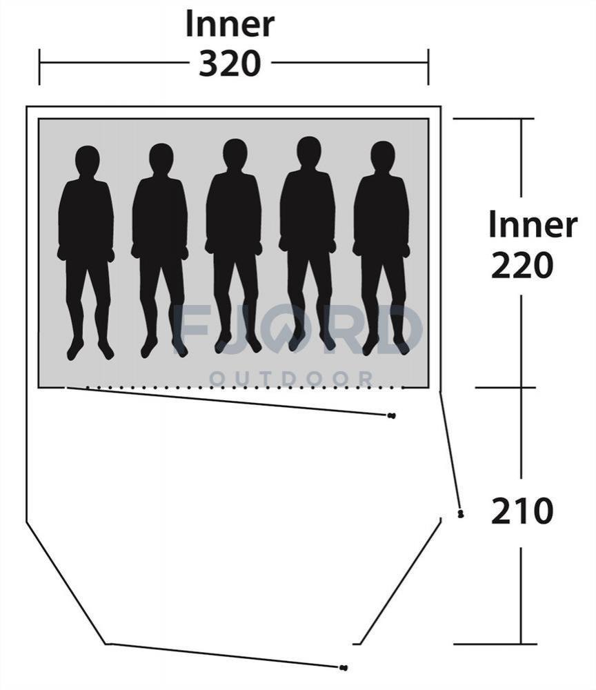 Earth 5 tunneltent Groen/Grijs 110565