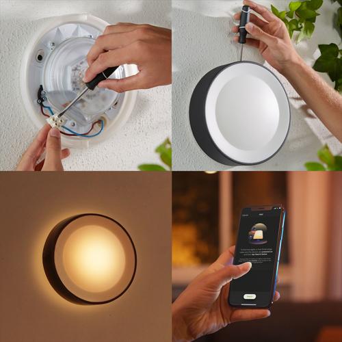 Phillips Hue Outdoor Daylo Wandlamp Zwart
